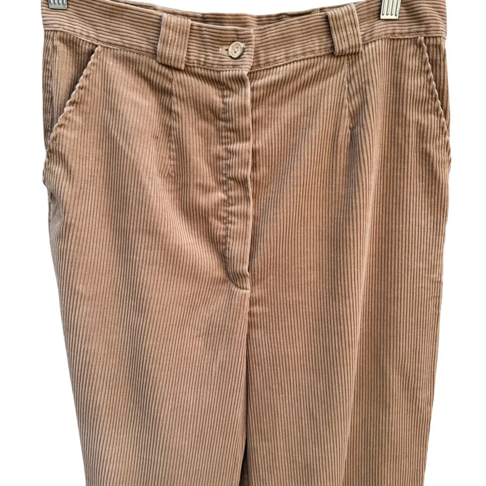 Sears Vintage 70s 80s Tan Corduroy Pants 30x31 High Waisted Straight Leg Western